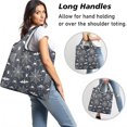 thumbnail image 2 of 5 Pack Foldable Shopping Bag,Spider Web Bats Halloween Pattern Reusable Grocery Bags with Pockets,Large Reusable Tote Bags with Handles Waterproof & Lightweight, 2 of 6