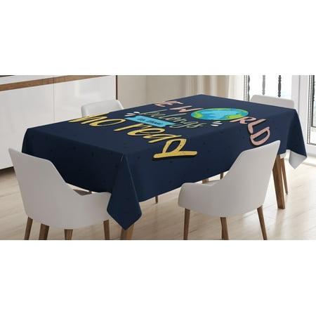 

Ambesonne Book Tablecloth Rectangular Table Cover World Belongs to Readers 52 x70 Multicolor