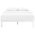 thumbnail image 5 of Modern Contemporary Urban Design Bedroom Full Size Platform Bed Frame, White, Metal Steel, 5 of 5