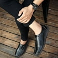 thumbnail image 5 of Men's Casual Loafers Slip On Leather Shoes Lightweight Driving Shoes Moccasins Classic Penny Loafer Flats Boat Shoes Outdoor Walking Shoes, 5 of 11