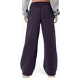 thumbnail image 6 of ZHYou No Boundaries Womens Oversized Sweatpants Baggy Fit Elastic Drawstring Waist Comfy Casual Pants with Pockets,Purple,Size 2XL, 6 of 6