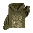 thumbnail image 3 of Touch Down Season Football Hoodie for Women & Teen Girls Cute Game Day Collage Sweatshirt Army Green Hoodie Medium, 3 of 8