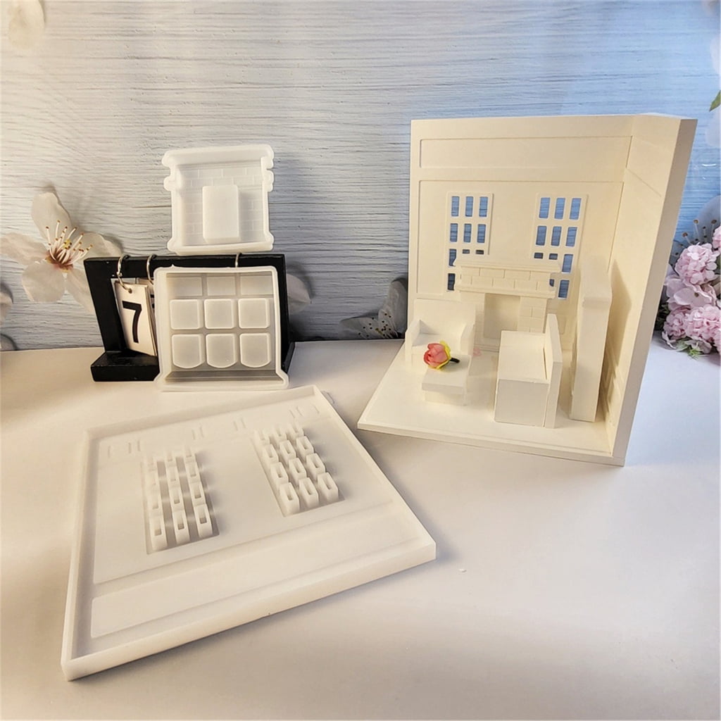 AOOOWER Furniture Resin Tray Sturdy Silicone Mold Easy Release Dishes Molds for Crafting Jewelry Holders and Decorative Plates