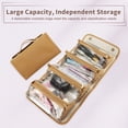 thumbnail image 2 of Bolsas de Maquillaje Desmontables Únicas 4 en 1 Bolsa de Cosméticos Desmontable Bolsa de Aseo Colgante para Mujeres Marrón, 2 of 7