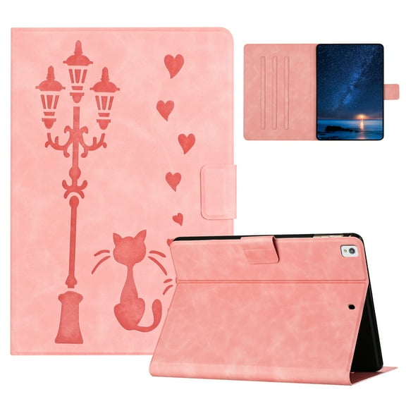 ELEHOLD Case for iPad Pro 10.5,Premium PU Leather Case with Auto Sleep/Wake & Adjustable Stand,Pink