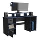 thumbnail image 1 of Escritorio Gamer Trollino Wengue y Azul con Luz LED Virtual Muebles, 1 of 6