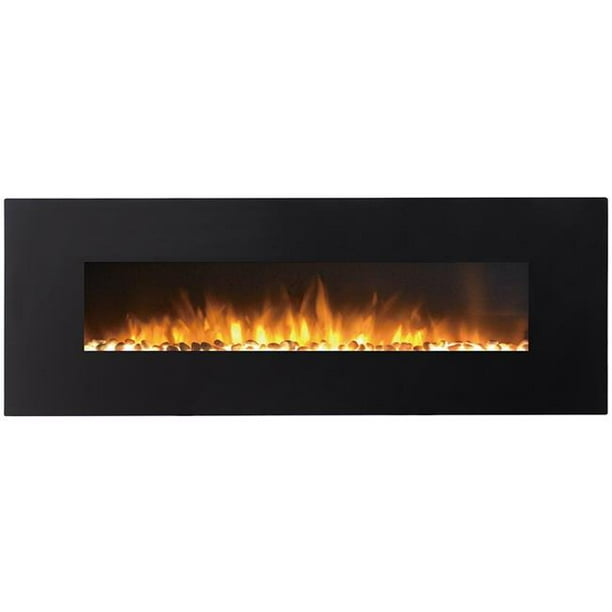 Regal Flame LW5072PF Erie 72 in. Black Ventless Heater Electric Wall