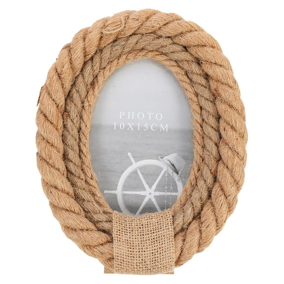 OUNONA  Rattan Picture Frame Beautiful Tabletop Decoration