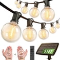 thumbnail image 1 of Cadena de luces solares addlon G50, 15 m, resistente al agua, USB, para exteriores, 1 of 7