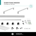 thumbnail image 6 of Fine Fixtures Frameless Shower Glass Door - Clear Double Sliding Shower Door with Tempered Glass - Shower Glass Panel Bathroom Door, Hardware Complete Kit 60" W x 80" D in Polished Chrome Finish, 6 of 11