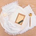 thumbnail image 5 of Cterwk 12PCS Handmade Cloth Napkins Cotton Linen Napkins 17"x17" Dinner Napkins for Wedding Christmas Party, 5 of 7
