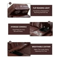 thumbnail image 4 of Ponliving Power Recliner Sectional Sofa with LED, Breathing Leather Power Reclining Sofa Set, Sectional Reclining Couch with USB Port/Cup Holder/Storage for Living Room (Burgundy), 4 of 5