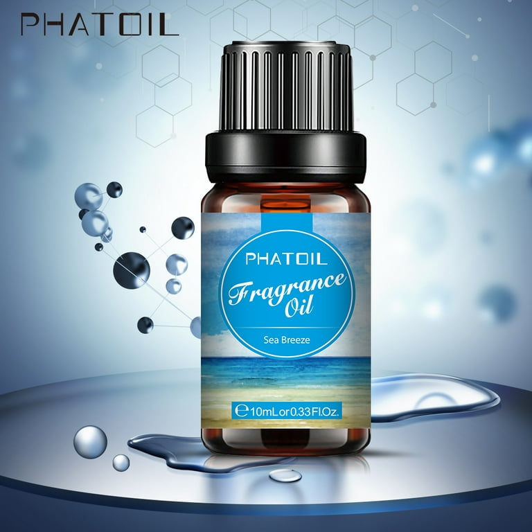 PHATOIL 10ML Floral Fragrance Oils, Sea Breeze Essential Oils for  Aromatherapy, Diffusers, Skin Care, DIY Soap Candle Making 