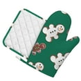 thumbnail image 2 of Disketp Gingerbread Snowman Cookies Oven Mitts And Potholders Bbq Gloves-Oven Mitts And Pot Holders With Recycled Infill Silicone Non-Slip Cooking Gloves For Cooking Baking Grilling, 2 of 9