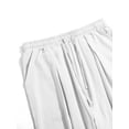 thumbnail image 5 of TANBOM Men's Loose Fit Cotton Casual Drawstring Pants, White, 1-Pack, 2XL, 5 of 8