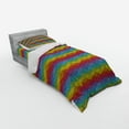thumbnail image 3 of Ambesonne Abstract Bedding Set 4 Pcs, Seigaiha Rainbow Waves, Queen, Multicolor, 3 of 3