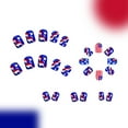 thumbnail image 7 of Kokovifyves Press on Nails Sale Short Glossy Independence Day Light Irregular Lines Glitter 24PSC, 7 of 7