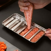 SIEYIO Stainless Steel Sausage Mold Sausage Maker For Making Bratwurst Hot Dogs Or Vegetarian and Vegan Bratwurst Sausages