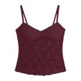 thumbnail image 4 of DHFJKG Lace Sheer Camisole Tops For Women Slim Fit Low Cut V Neck Stretchy Soft Tank Top Night Out Party Wear, 4 of 7