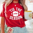 thumbnail image 3 of Comfort Colors® ’Tis the Season Football T-Shirt, Retro Game Day Graphic Tee, Football Mom Shirt for Women, Fall Sports Apparel, 3 of 6