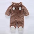 thumbnail image 5 of Hwmodou Girls Animal Theme Jumpsuits Fuzzy Baby Long Sleeve Cartoon Animal Style Thick Warm Climbing Romper Jumpsuit Clothes Fall Winter Baggy Onesies,12-18M, 5 of 9