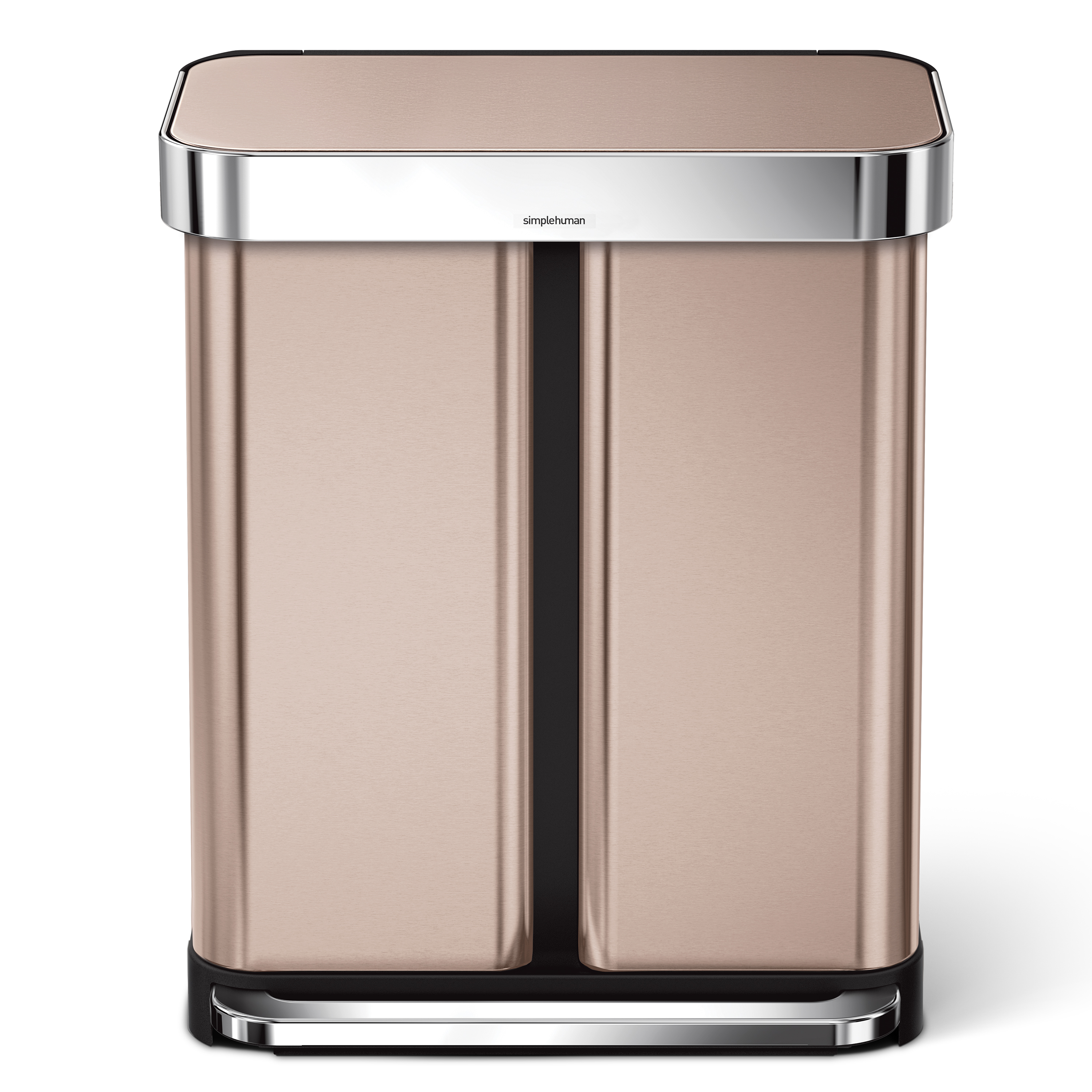 simplehuman 58 Liter / 15.3 Gallon Rectangular Dual Compartment