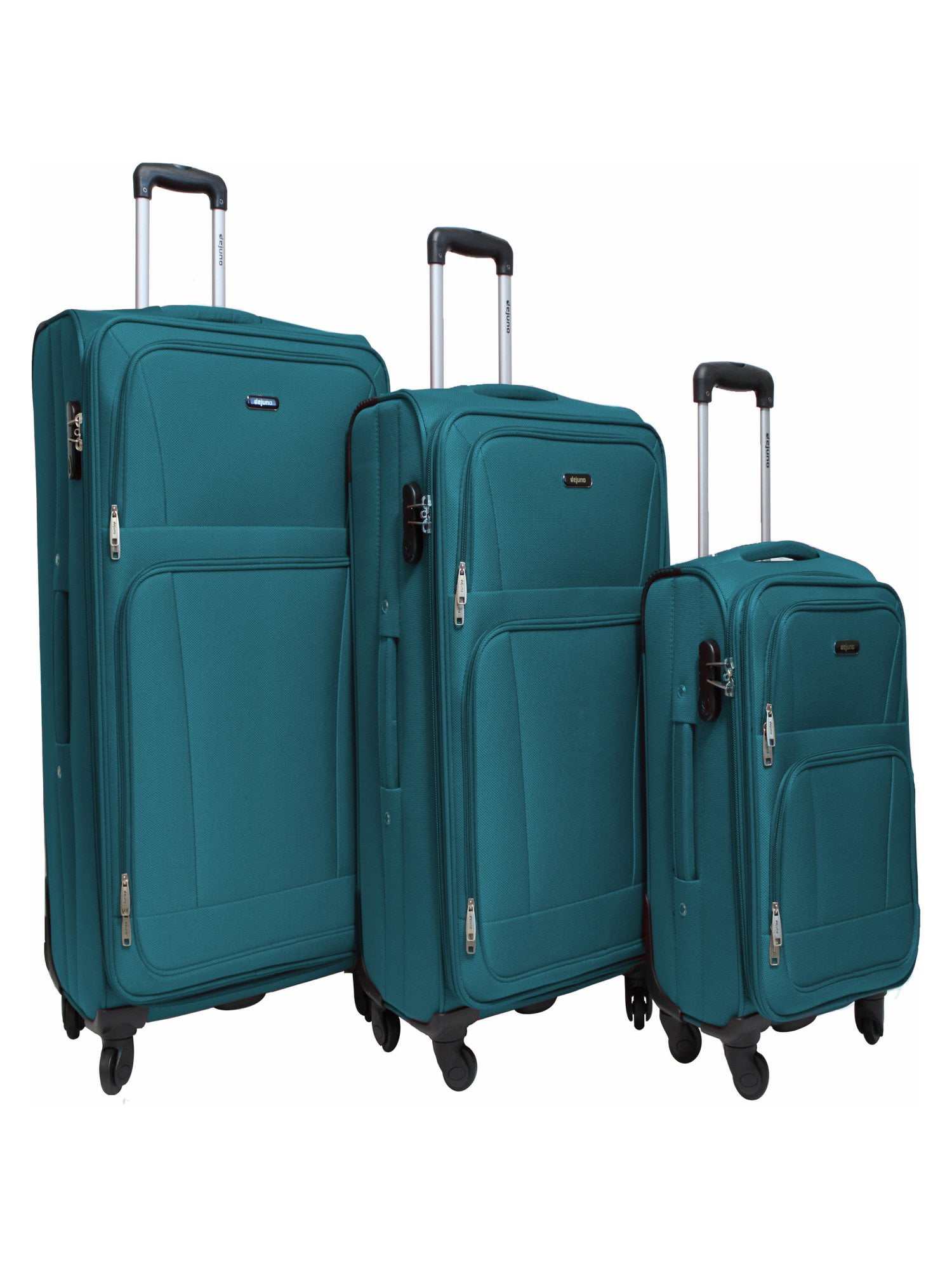 Dejuno The Escape 3Piece Softside Lightweight Spinner Luggage Set