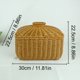 thumbnail image 1 of Hand-woven Chinese New Year Candy Box With Lid, Dried Fruit Snack Plate, Light Luxury Gift Box, Imitation Rattan Large Square, 1 of 4