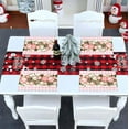 thumbnail image 2 of Pink and White Gingham Christmas Placemats Set of 4 Buffalo Check Plaid Xmas Decoration for Home Kitchen Dining Table Decoration, 2 of 6