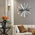 thumbnail image 5 of Silent Non-Ticking Battery Operated Wall Clock, Modern Ribbon Stainless, 5 of 7