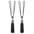 thumbnail image 7 of Evideco French Home Goods Curtain Holdbacks Set of 2 Decorative Curtain Tiebacks With Tassel - Midnight Black, 7 of 7