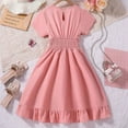 thumbnail image 5 of LUOGENLI Girls Dresses Size 14-16 Toddler Girls Short Sleeve Solid Princess Dress Dance Party Dresses Clothes Princess Dress Up For Girls 4-6 Dresses For Girls 8-10 Spring 8-9 Years, 5 of 6