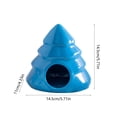 thumbnail image 4 of Qocolcyl Blue Ceramic Christmas Tree Hamster House, Pinaster Shaped Small Pet Hideout Bed, Breathable Cooling Habitat For Hamsters, Gerbils And Small Rodents, 4 of 7