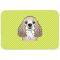 thumbnail image 1 of Checkerboard Lime Green Cocker Spaniel Mouse Pad, Hot Pad Or Trivet, 7.75 x 9.25 In., 1 of 1