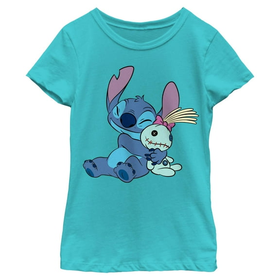 Girls Lilo & Stitch Friends Hugging T Shirt