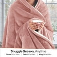 thumbnail image 3 of IR Imperial Rooms Sherpa Bed Blanket Soft Thick & Warm Fluffy Plush Winter Fleece Reversible Lightweight Queen (90x90) Pink, 3 of 7