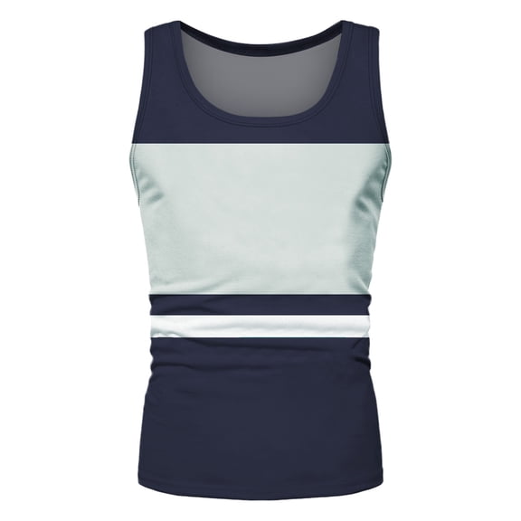 Vedolay Tube Top Men's Casual Cotton Tank Top Sleeveless Lace Up Beach Fashion V Neck T Shirt,Navy 3XL