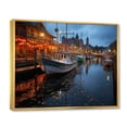 thumbnail image 2 of Designart "Harbor Lights at Night" Nautical & Beach Floater Framed Canvas Print, 2 of 7