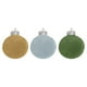 thumbnail image 2 of Adornos navideños de terciopelo flocado en forma de bola | Paquete de 12 adornos colgantes de plástico para el árbol de Navidad, 2 of 8