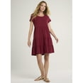 thumbnail image 3 of Time and Tru Women's Tiered Cotton Knit Dress, XS-XXXL, 3 of 4