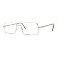 thumbnail image 3 of Squared Rectangle Dad Style Metal Rim Eye Glasses Silver, 3 of 4