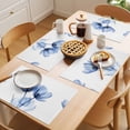 thumbnail image 5 of Tulip Flower Placemats Set of 2, Abstract Blue Transparent Floral Non-Slip Place Mats Washable Table Mats for Kitchen Dining Table Decorations Indoor/Outdoor, 5 of 9