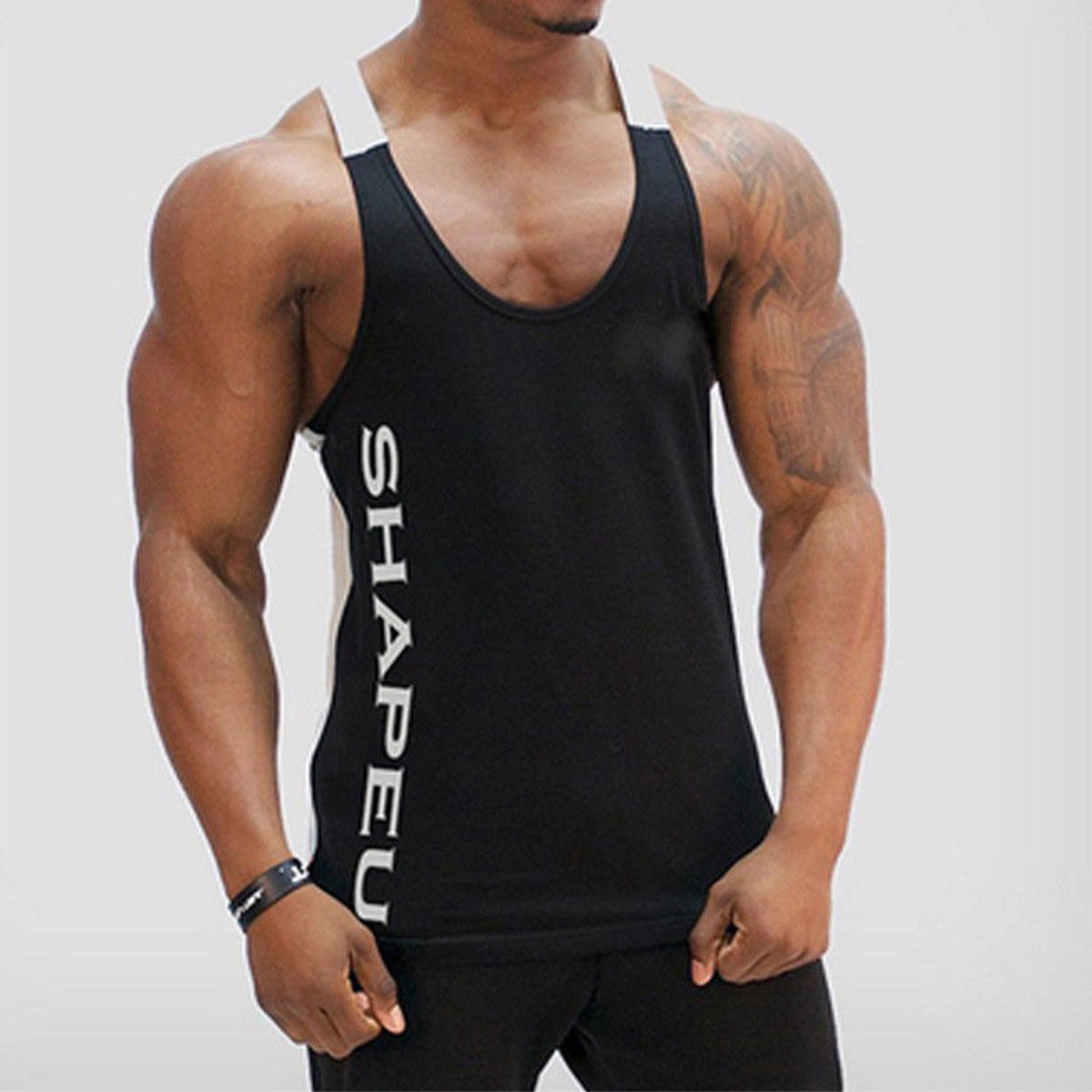Men Gym Muscle Vest Racerback Bodybuilding Stringer Camo Fitness Sport Tank Top 