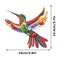 thumbnail image 3 of Huanglei Colorful Hummingbird Wall Decoration Pendant Metal Ornaments Crafts Wall Sticker, 3 of 6