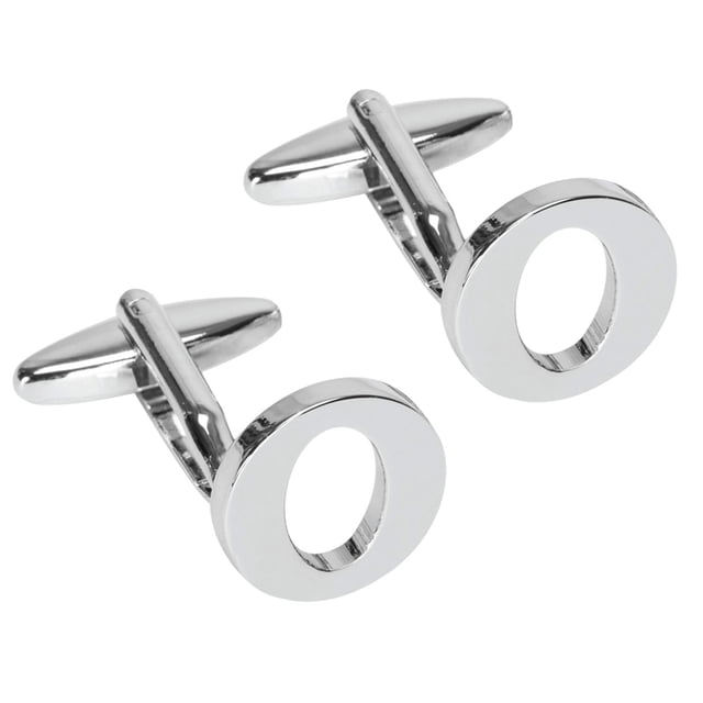 BodyJ4You 2PC Cufflinks Personalized Initials Letter O Men's Button Shirt Business Gift