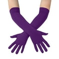 thumbnail image 2 of Women's Long Opera Gloves, Stretchy Spandex Costume Gloves for Halloween Cosplay, Elegant Evening Gloves for Weddings and Performances, Solid Color Formal Gloves for Parties and Special Events Purple, 2 of 5