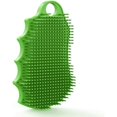 thumbnail image 1 of wonima11 Silicone Body Scrubber Silver-Infused Dual-Sided 3-in-1 for Shower, Body Cleaning+Massage+Exfoliator Body Brush Buffer for Men and Women, Silicone Loofah, Non-Slip Handle (Green), 1 of 1
