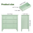 thumbnail image 3 of LAZZO 3-Drawer Nightstand, Modern Bedside Table with 2 Sets of Replacement Handles for Bedroom, Green, 3 of 8