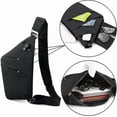 thumbnail image 4 of Sling Bag, Lätt Crossbody Axelväska Bröstväskor Dagsryggsäck, En Rem Anti-stöld Slingväska för Kvinnor Män DB svart black, 4 of 5