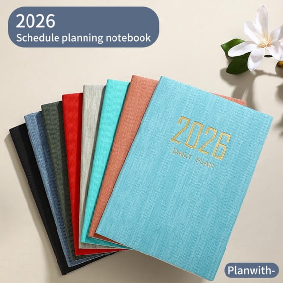 5.8" X 8.3" (A5) 2026 Daily & Weekly Planner, 365-Day Pocket Portable Notebook With Premium Paper, Stylish Royal Blue Cover, Compact Organizer For Scheduling, Note-Taking & Goal